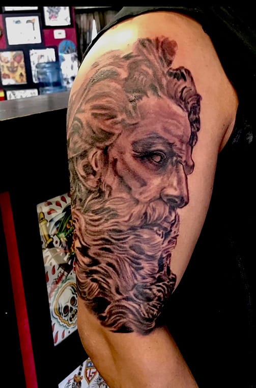 large tattoo on an arm