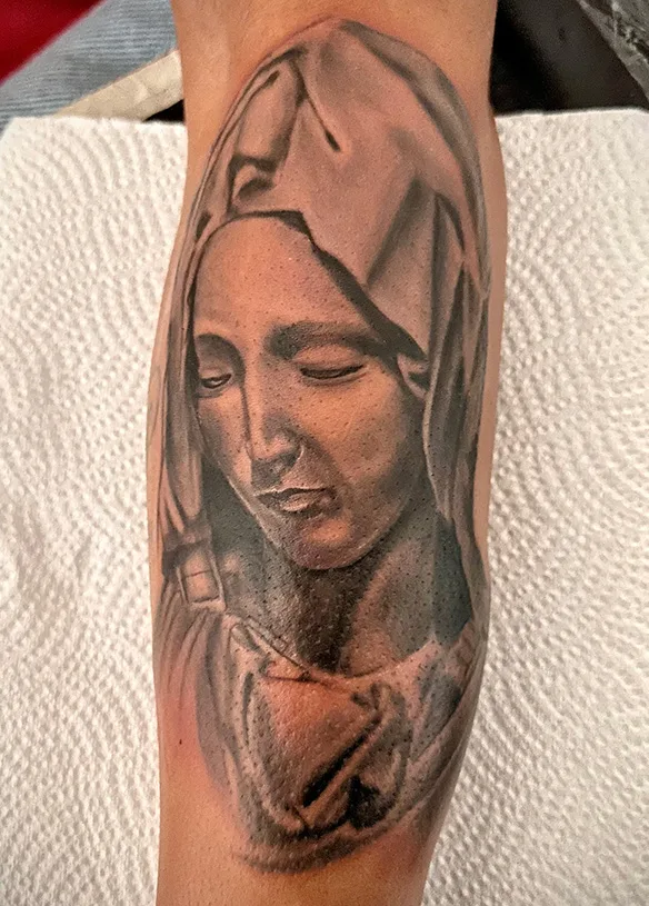 realistic portrait tattoo