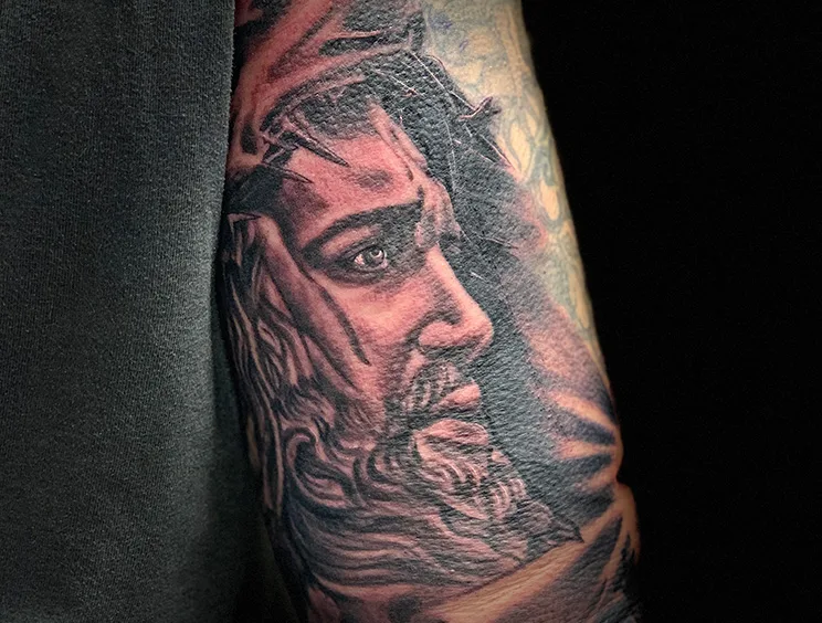 tattoo of a face